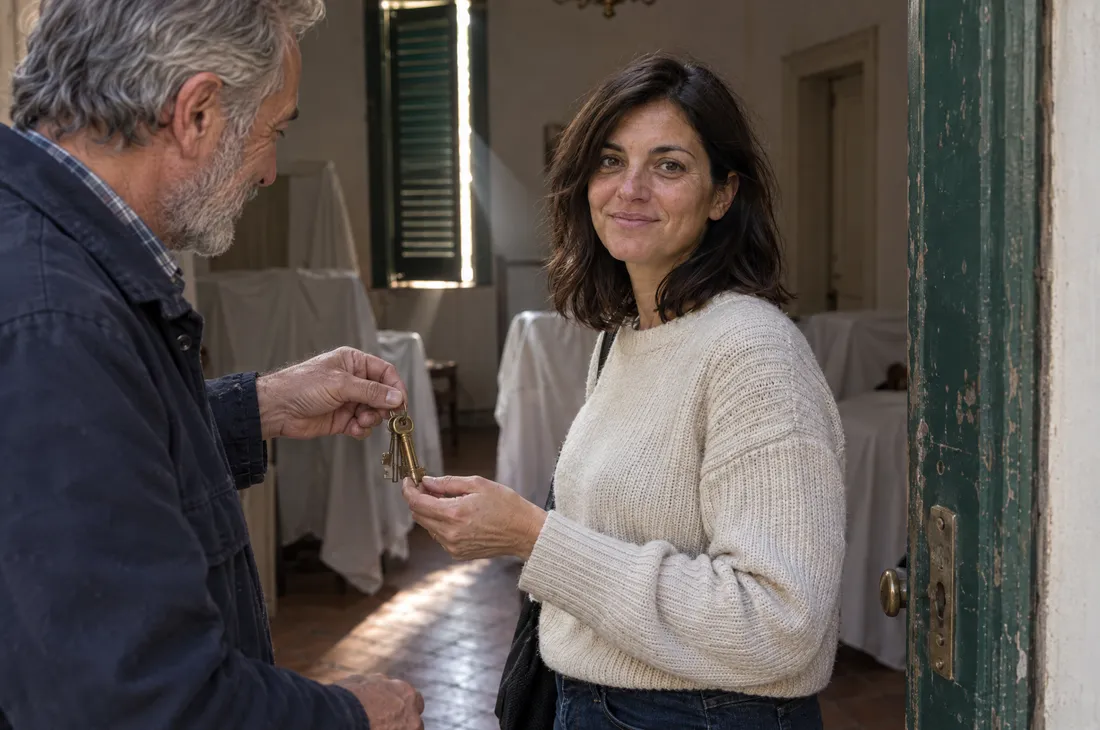 Il proprietario consegna le chiavi della casa chiusa